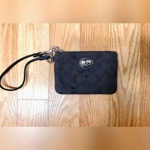 Coach Wristlet Black Monogram